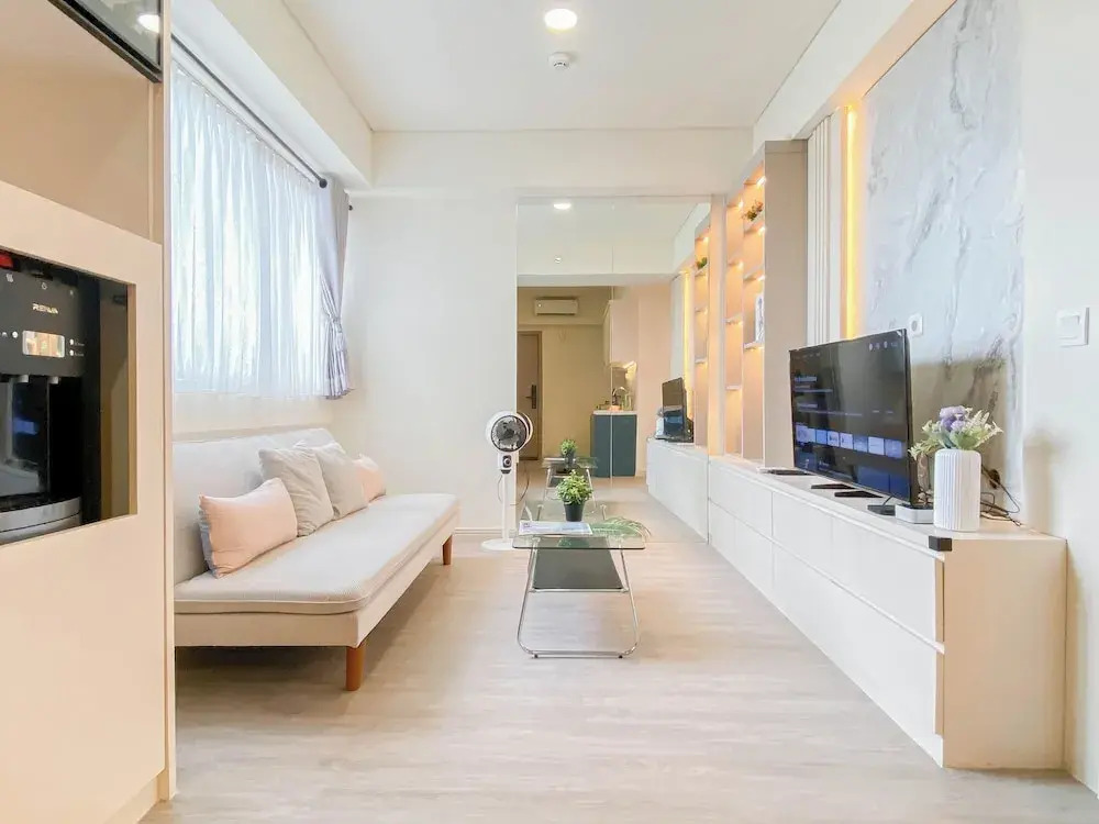 Modern White Accent 2Br Apartment Meikarta