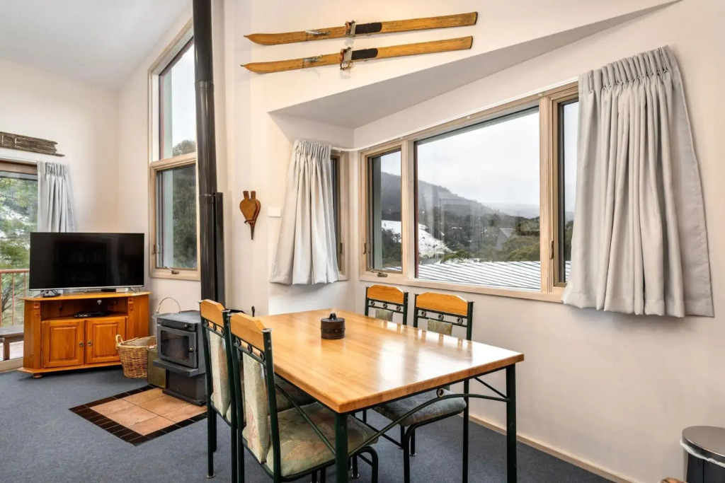 Lhotsky 2 Bedroom with fireplace and sweeping mountain view