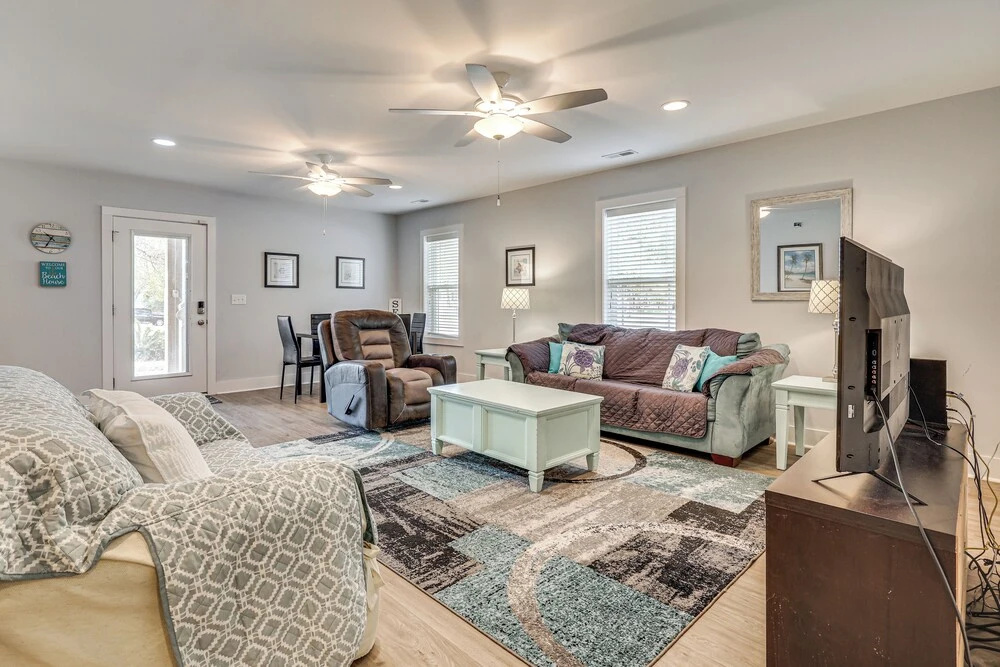 Deck & Games! Pet-friendly Oak Island Home