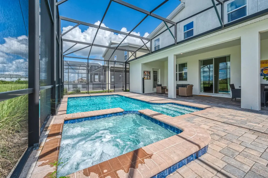 Spacious home near Disney with private pool and game room