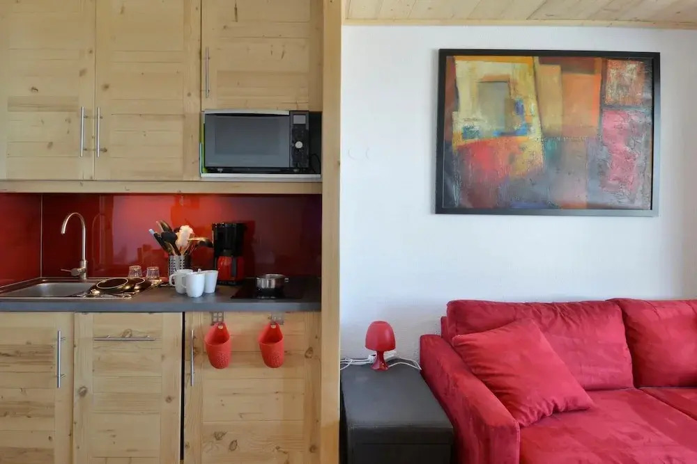 Belle Plagne Open Plan Studio for 4 People of 23 Mâ², Refurnished, on the Slopes Lc419