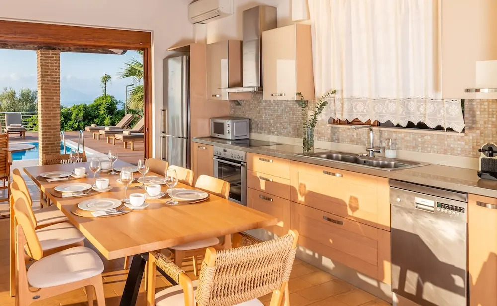 Seafront Karavi Villa with private sea access - Iris Villas Lefkada