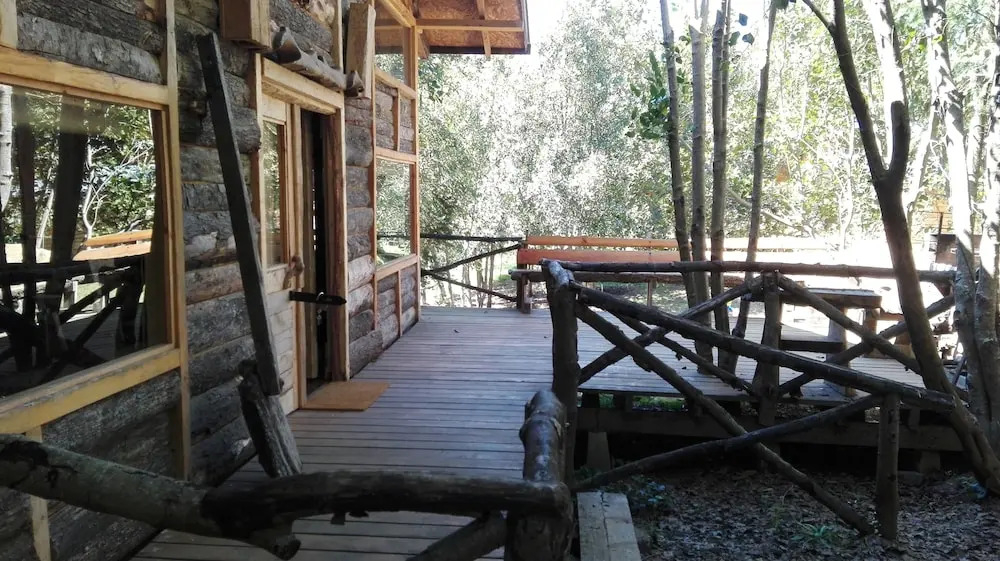 Wonderful rustic cabin, with native trees, with Rio Trancura, equipped