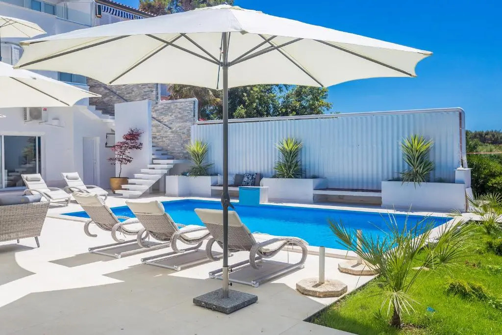 Luxury villa Punat with pool with sea view , 50m from the beach