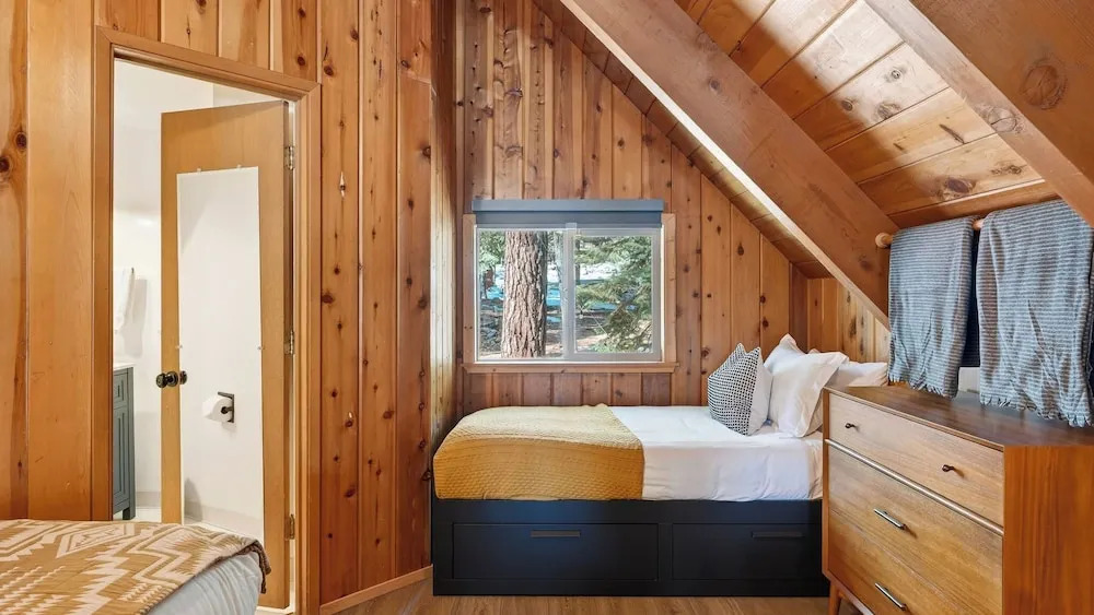 Hot Tub Firepit Loft Suite & Mins to World-class Skiing Tahoe A-frame Retreat by Avantstay