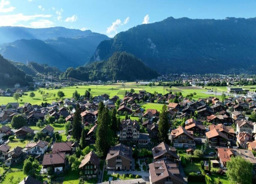 Pristine Home in a Charming Village, Large Grassy Sunbathing Area, View of the Mönch and Jungfrau