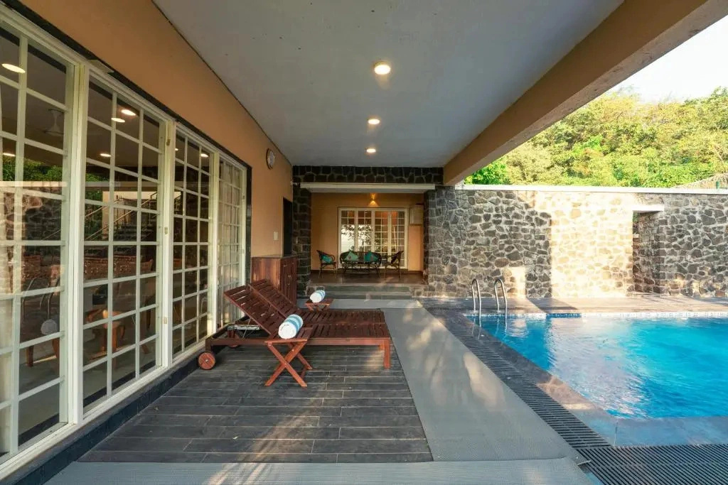 SaffronStays Forest Trails, Pawna - pool villa with forest views