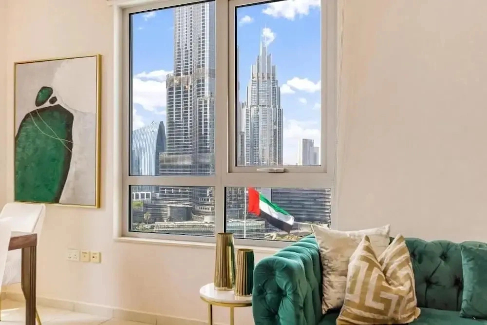 Durrani Homes - Modern Living 3br with Burj Khalifa and Fountain View - third room without partition