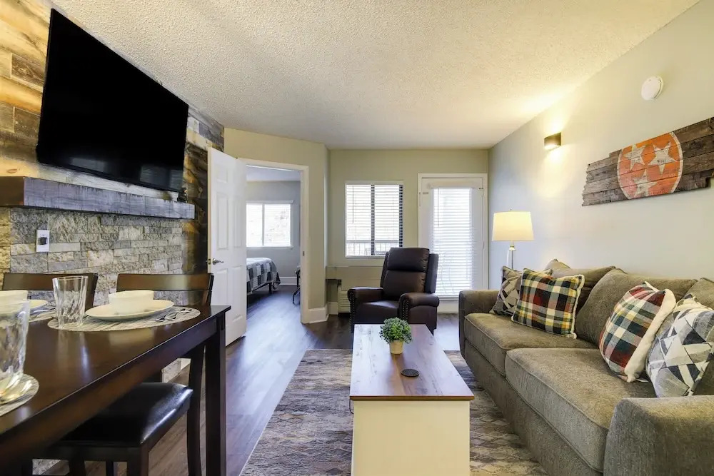 Pool, Views & Steps to Town: Chic Gatlinburg Condo