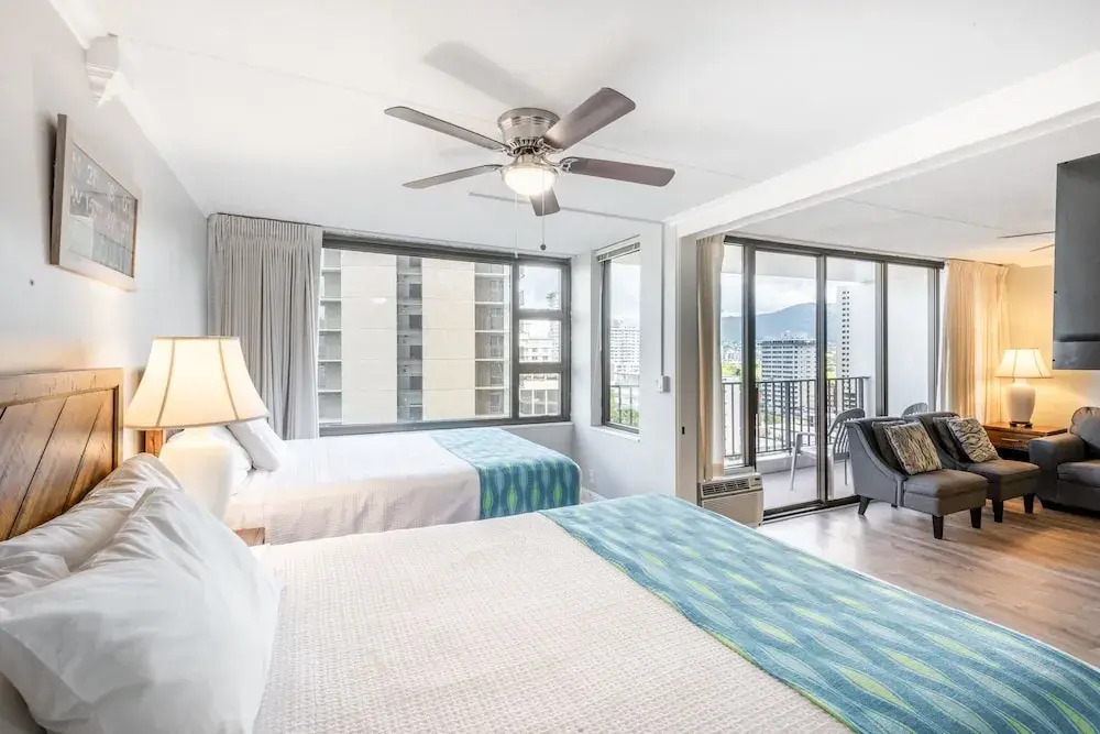 Breezy 12th Floor Waikiki Condo with FREE Parking