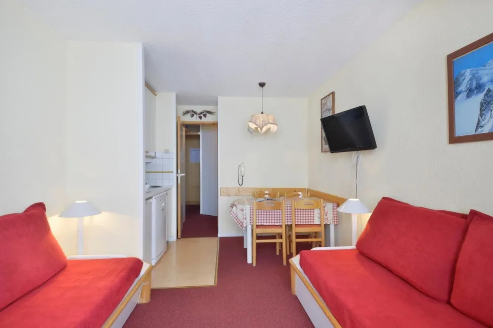 Belle Plagne Studio Cabine on Slopes 3/4 People of 23 M2 Cal410