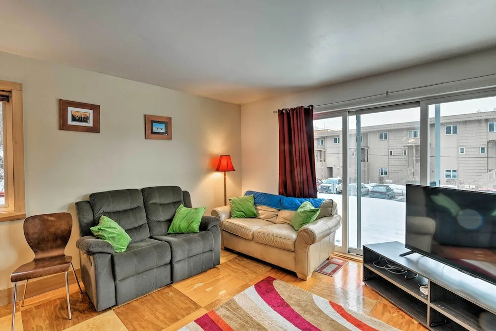 Walk to Town & Coast: Anchorage Condo w/ Fireplace