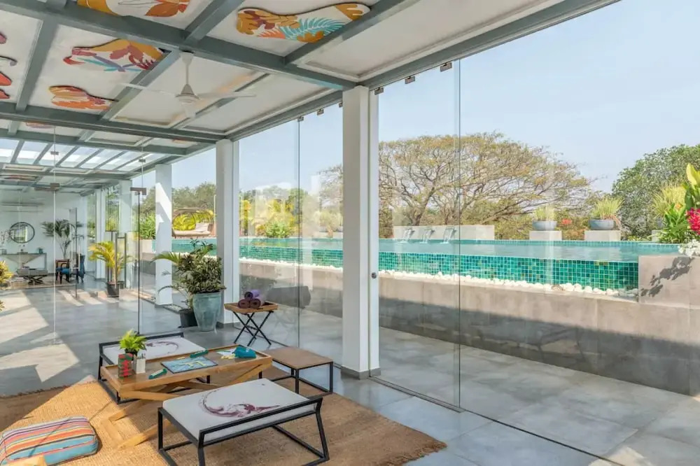 El Arbol by The Blue Kite with Rooftop Pool, Kitchen, Wifi, Security,10 Mins to Candolim Beach & 5 mins to Casino