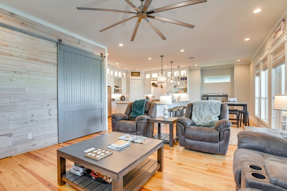 Walk to Beach! Bayfront Port Bolivar Home w/ Dock