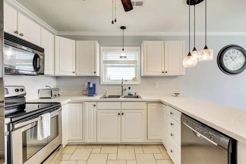 Fenced Yard, 1 Mi to Beach: Oak Island Family Home
