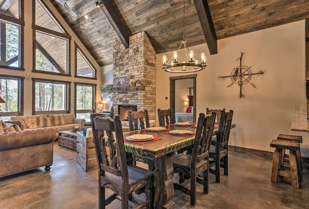 Custom Angel Fire Home: Views, Hot Tub & Fire Pit!