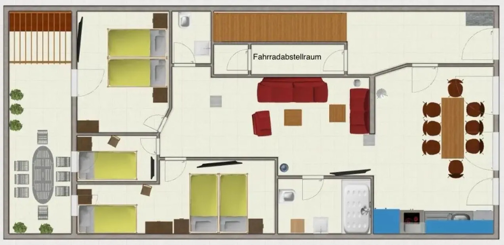 H&H Apartments im Herzen der Stadt in der Lange Strasse geräumig ruhig mit Küche und Esstisch