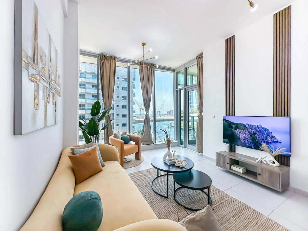 Апартаменты Marina 1BR Rooftop Pool Steps to JBR Beach