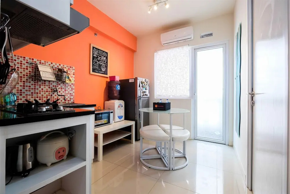 Furnished Green Pramuka 1BR Apartment with Modern Style and City View