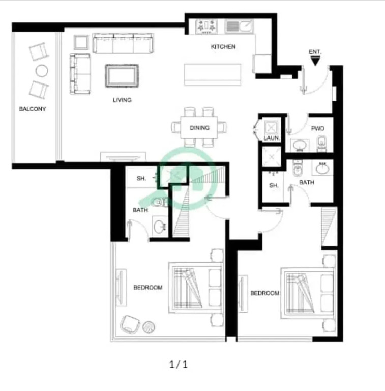 Amazing 2-bedroom in Sobha Creek Vistas Grande