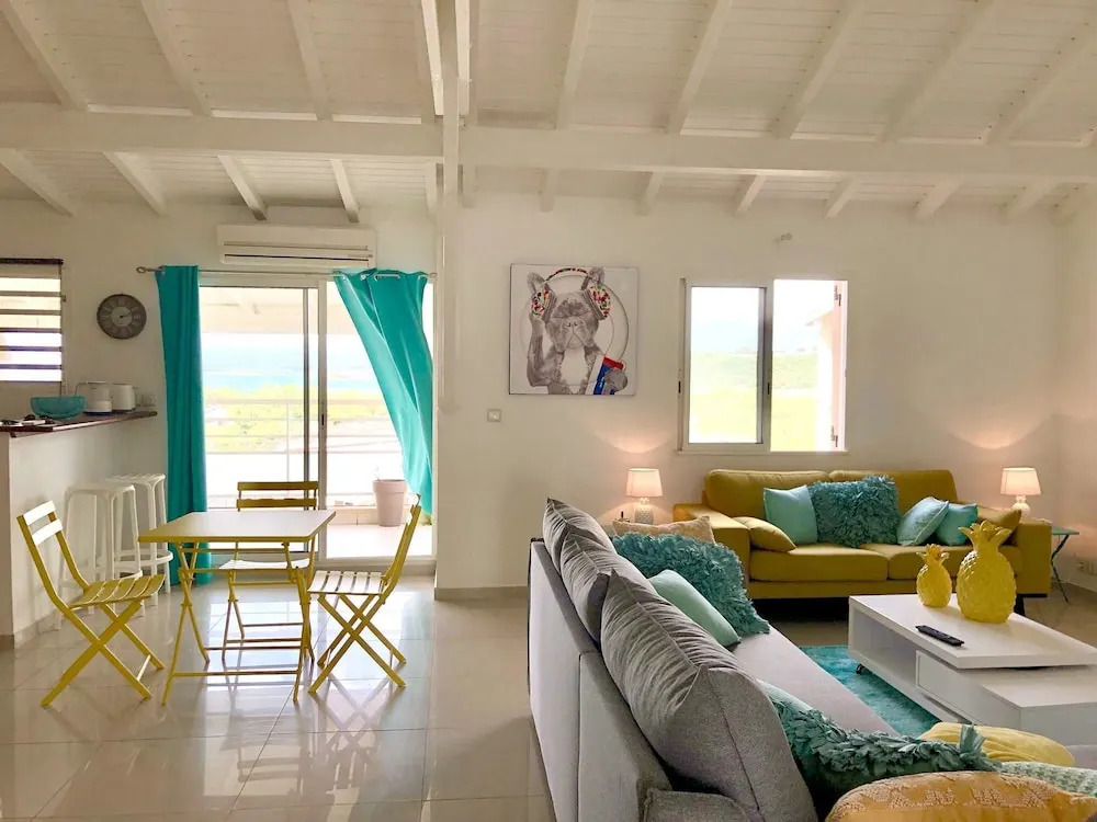 Apartment With 2 Bedrooms in Le Gosier, With Wonderful sea View, Furni