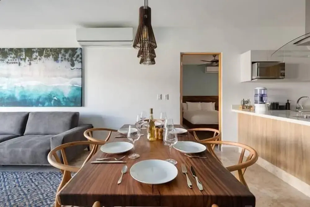 Apartments near the beach pool and gym