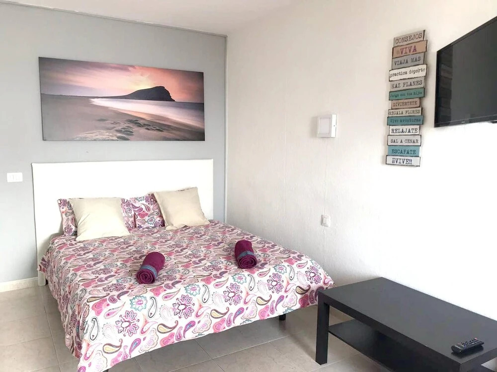 Studio in San Marcos, with Wonderful Sea View, Pool Access, Furnished Balcony - 700 M From the Beach