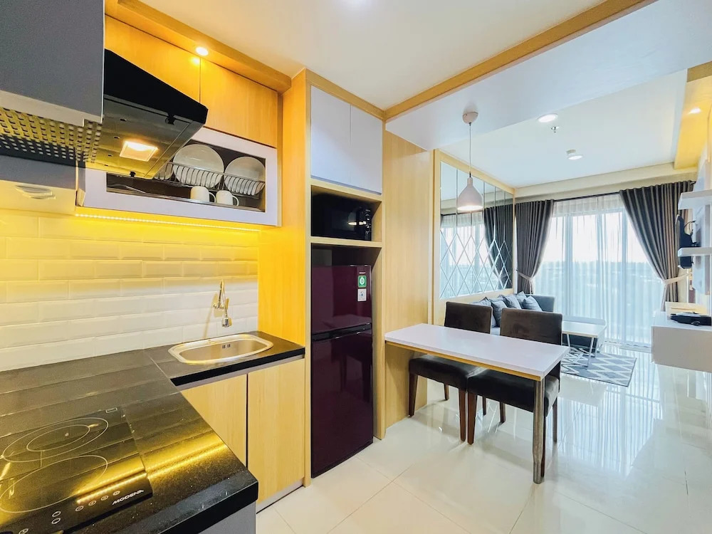 Neat Warm Wooden Tone 1Br At Patraland Amarta Apartment
