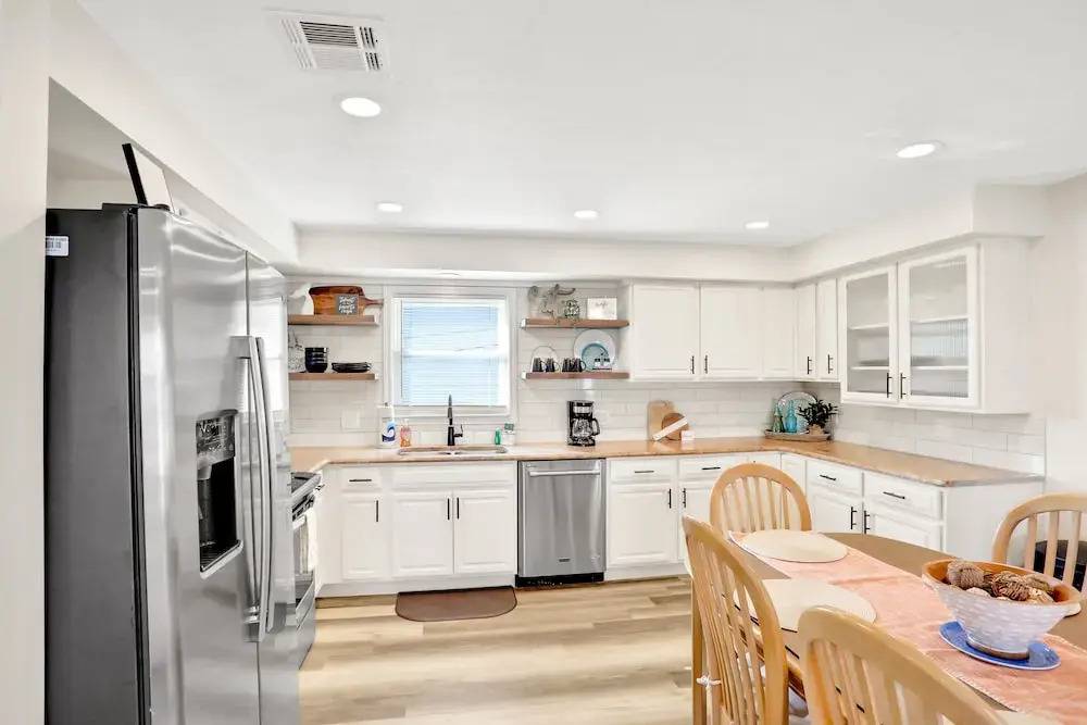 Updated Home Across From Beach With Covered Balcony, Central AC, & Washer/dryer