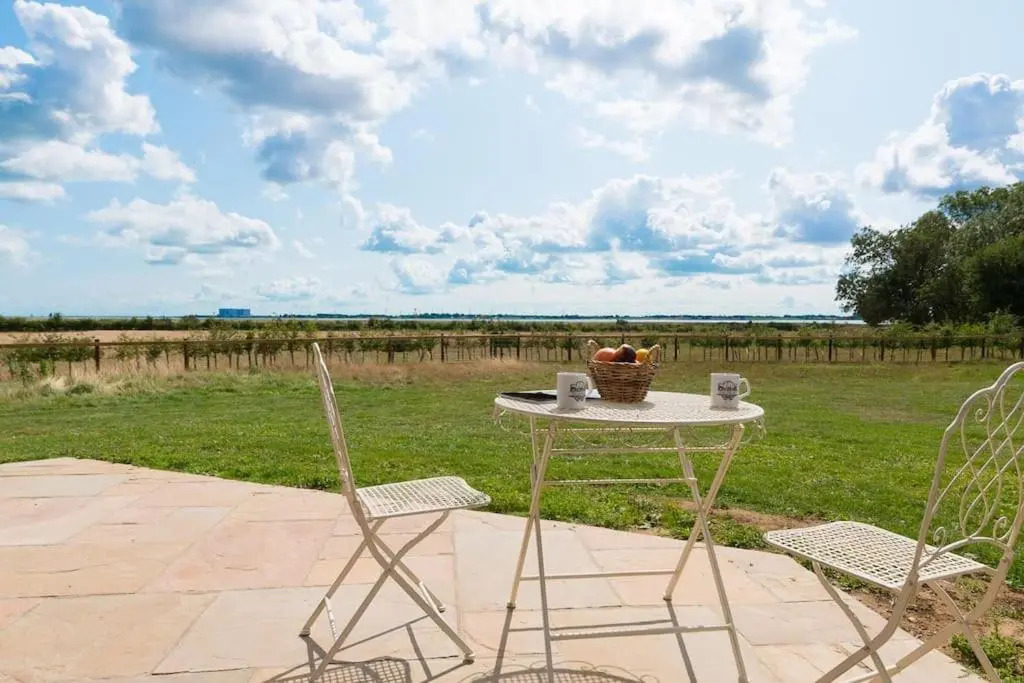 The Hexagon, wow what a location, views over the Essex marshes and sea