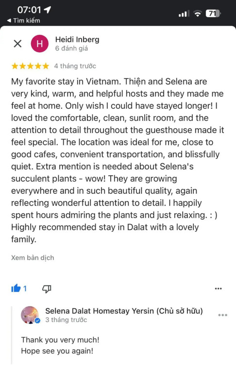 Selena Dalat Homestay Yersin
