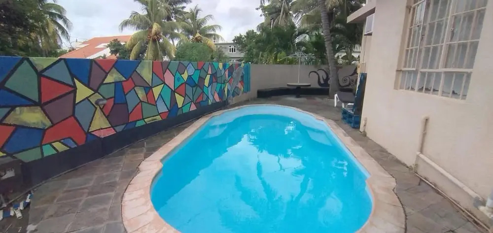 Apartment With one Bedroom in Trou-aux-biches, With Shared Pool, Furnished Terrace and Wifi - 1 km From the Beach