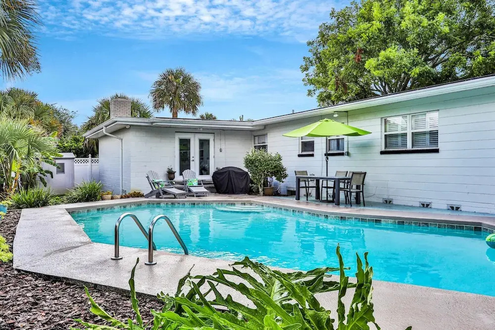 Beach House & Backyard Oasis With Private Pool - Short Walk to Beach