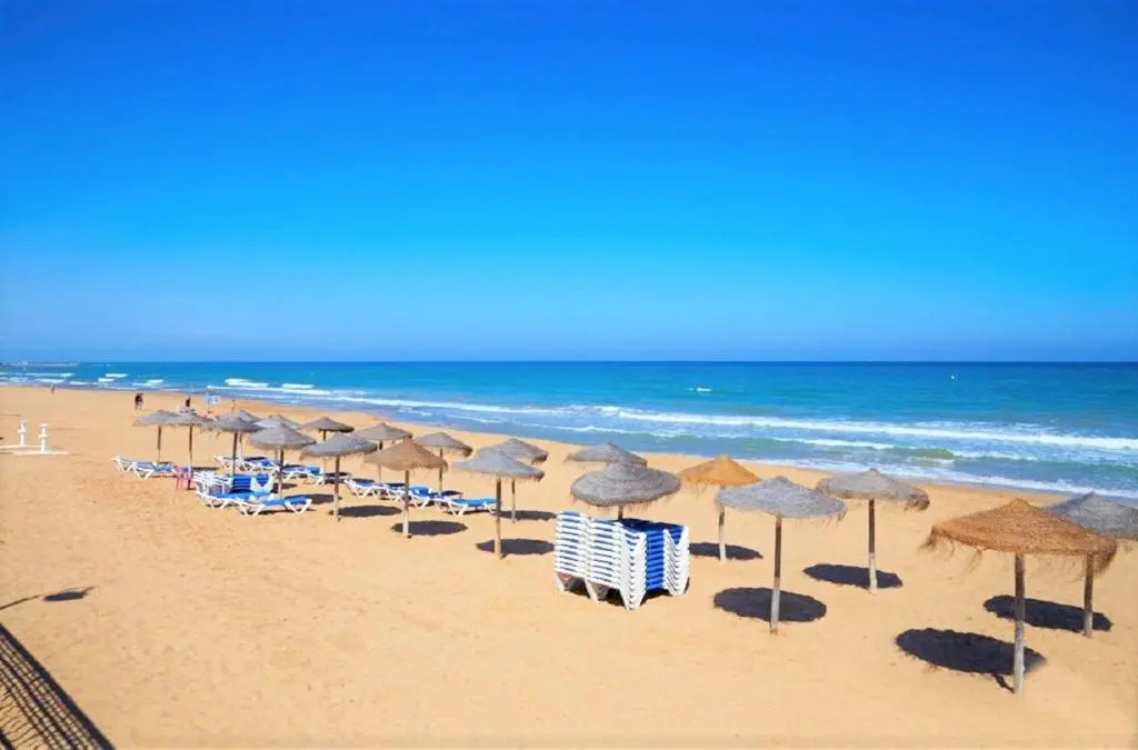 Apartment with pool, sea views & balcony less than 10min walk to La Mata Beach!