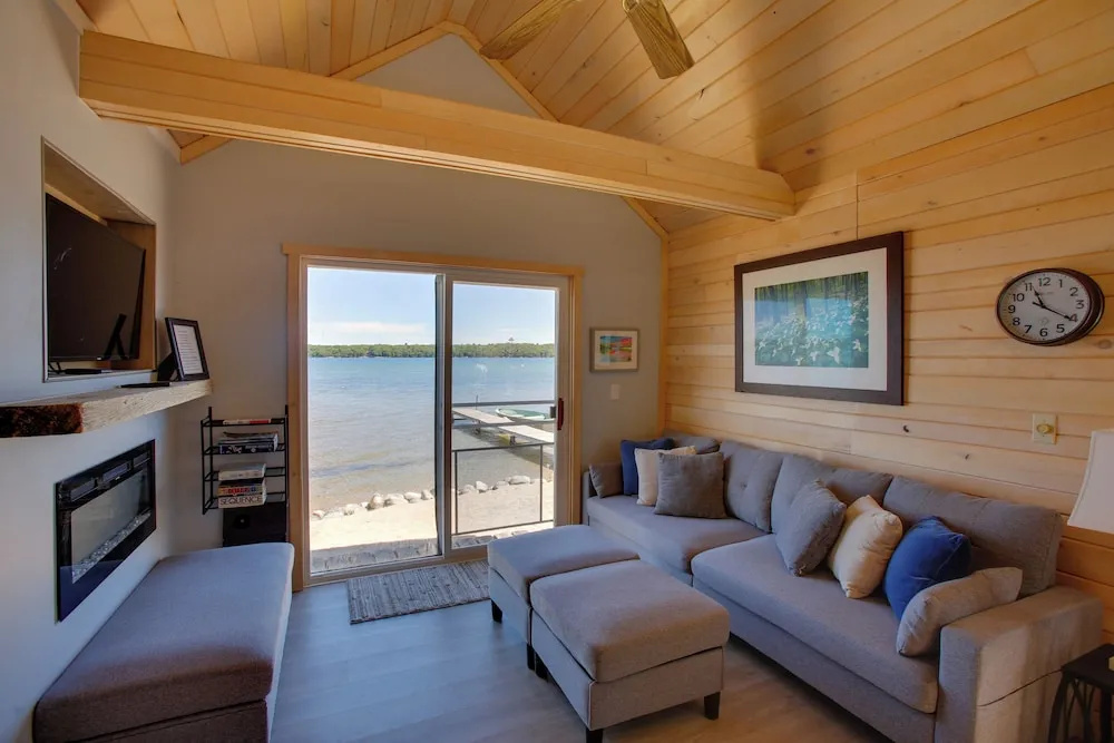 Beach Access & Dock: Little Traverse Lake Cottage!