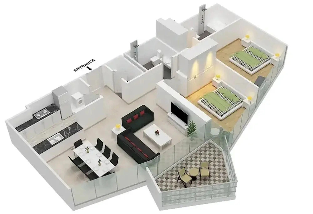 LUX The Dubai Marina Skyline Suite 2