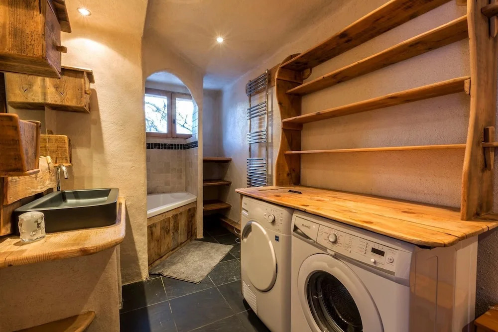 Bosset - Appartement, style chalet. Bien équipé avec cheminée.