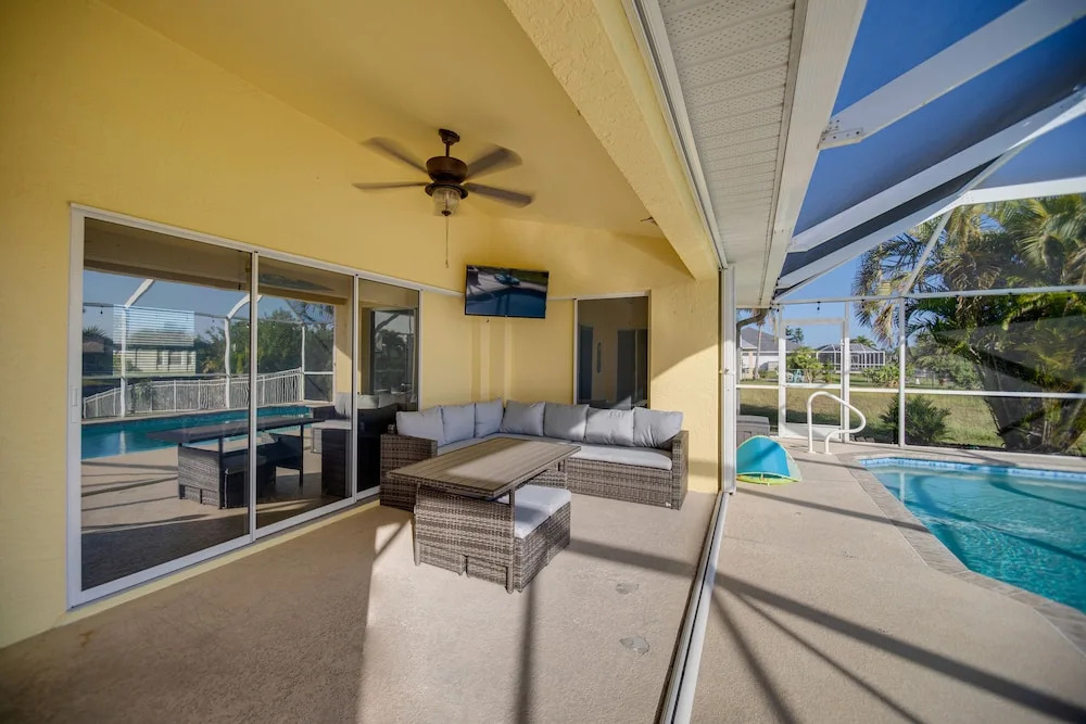 Dock & Fenced Yard: Canal-front Cape Coral Home!