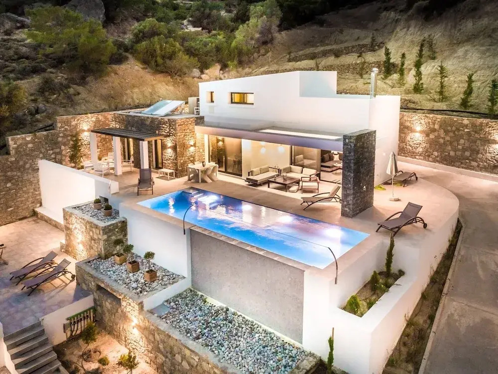Hillside Villa With Private Waterfall Pool and Glorious Terrace With Panoramic Views