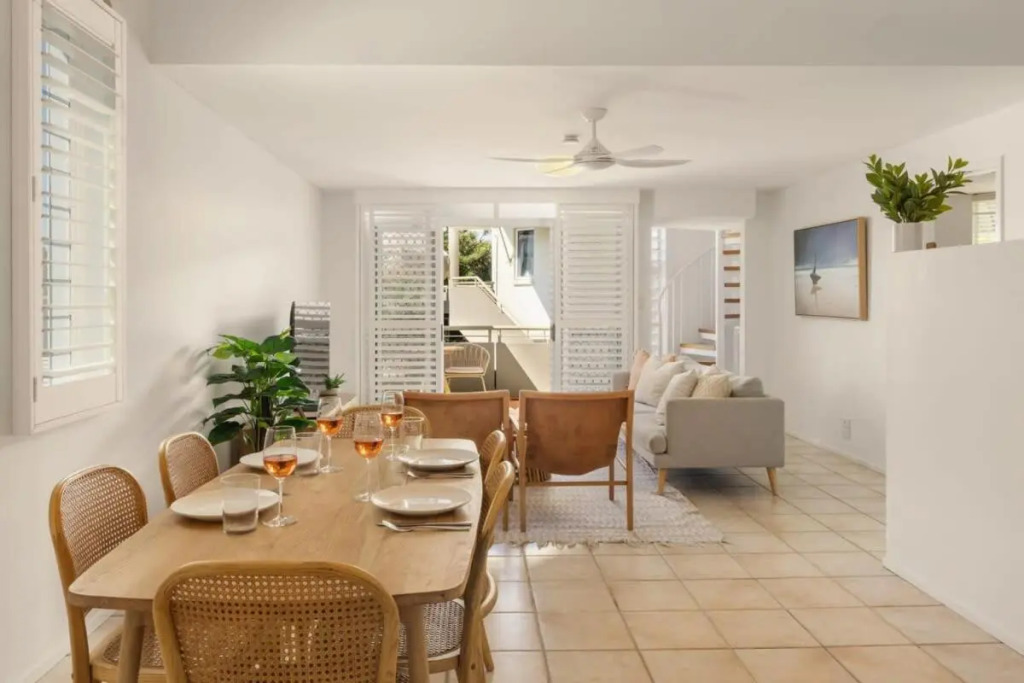Dicky Beach Townhouse with Loft on the beach