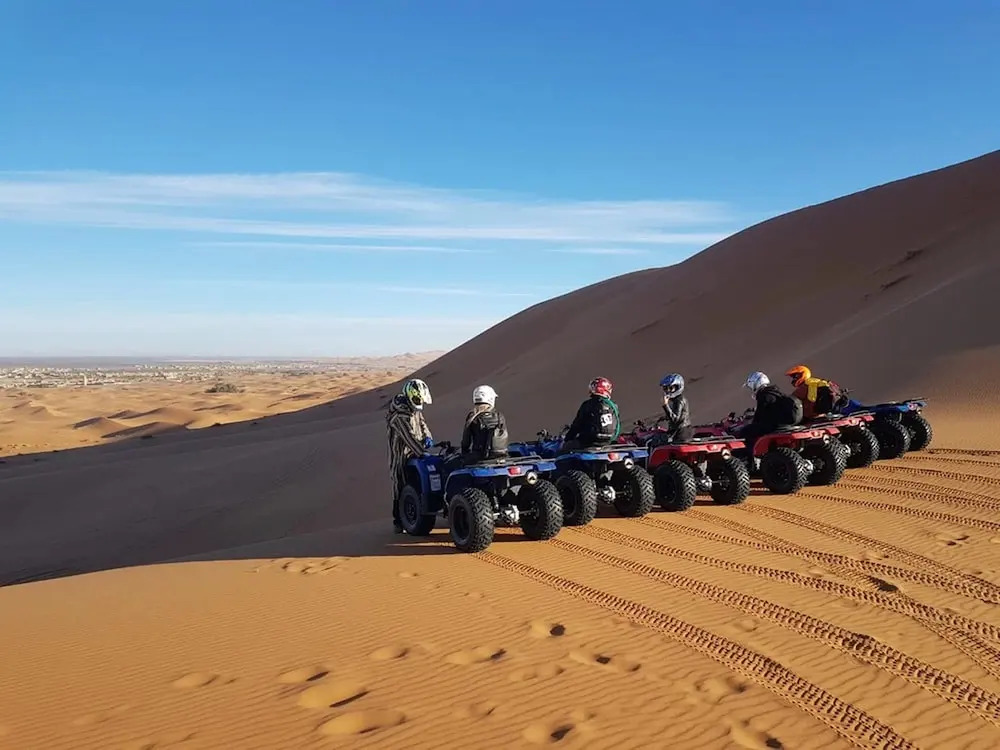 Relaxing desert camp