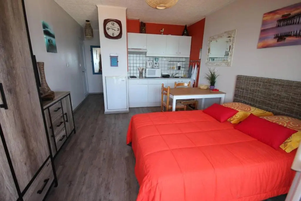 Studio climatise 2 couchages, Wifi, VUE MER directement à PORTIRAGNES PLAGE LXBFM10
