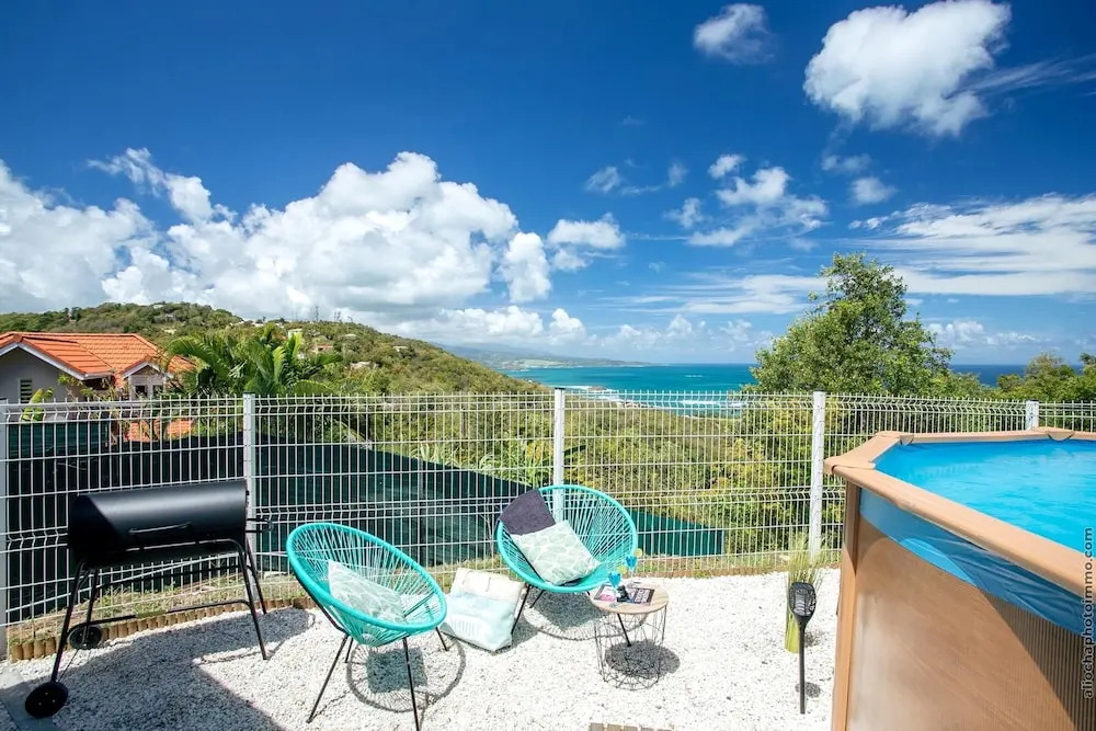 House With 3 Bedrooms in La Trinité, With Wonderful sea View, Private Pool, Enclosed Garden - 2 km From the Beach