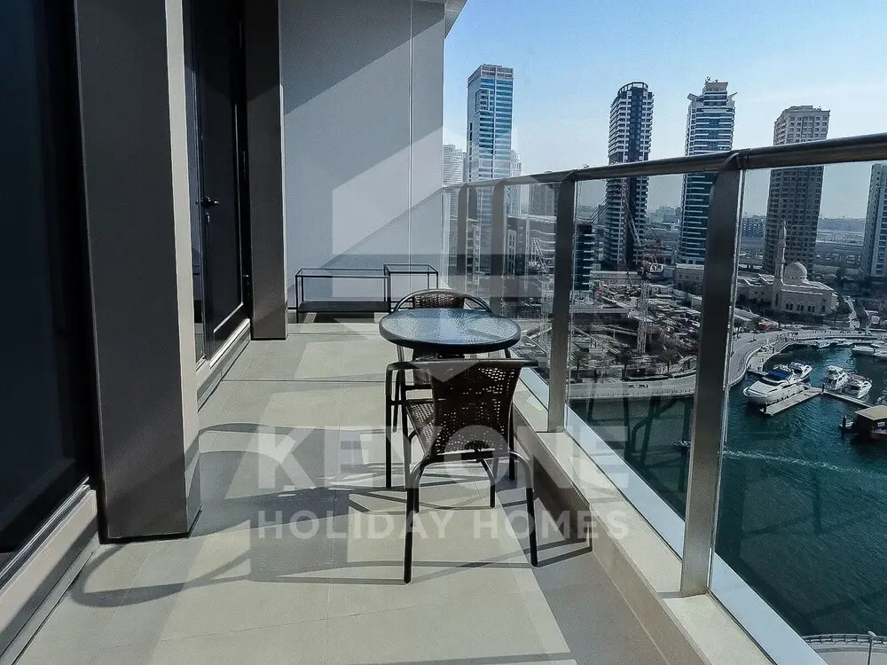 Sophisticated One Bedroom with full Marina View