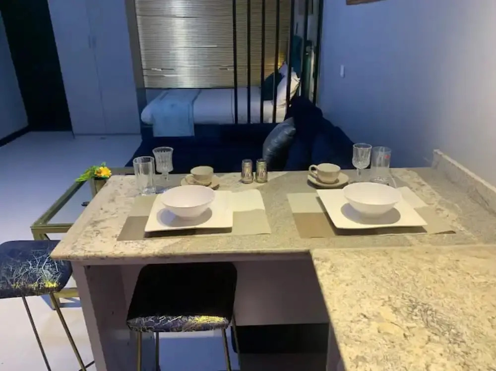 Open plan studio apartment unit