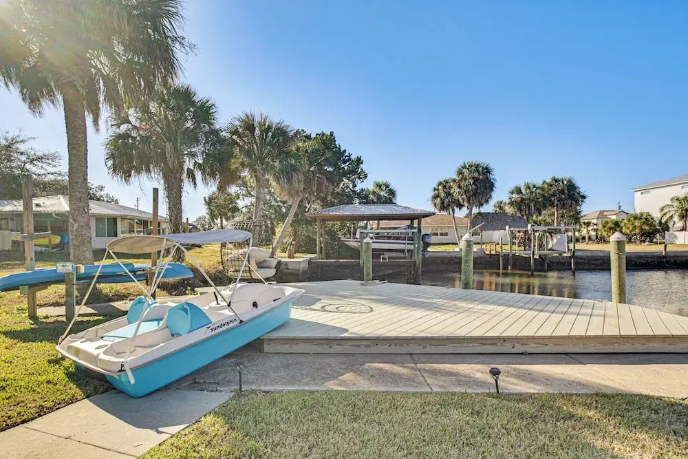 Waterfront Home on Canal w/ Dock & Pedal Boat!