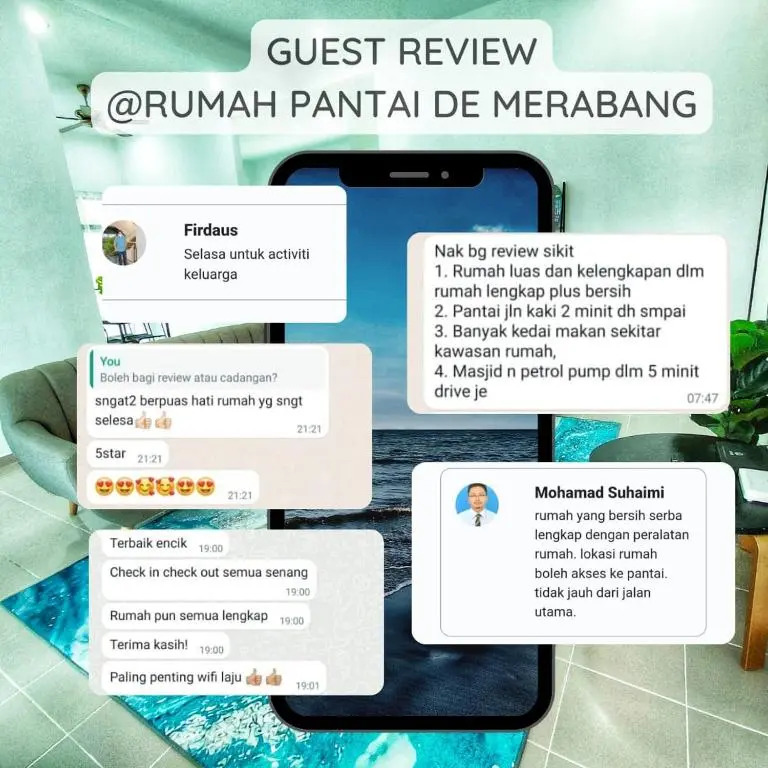 Rumah Pantai de Merabang (bungalow with pool)
