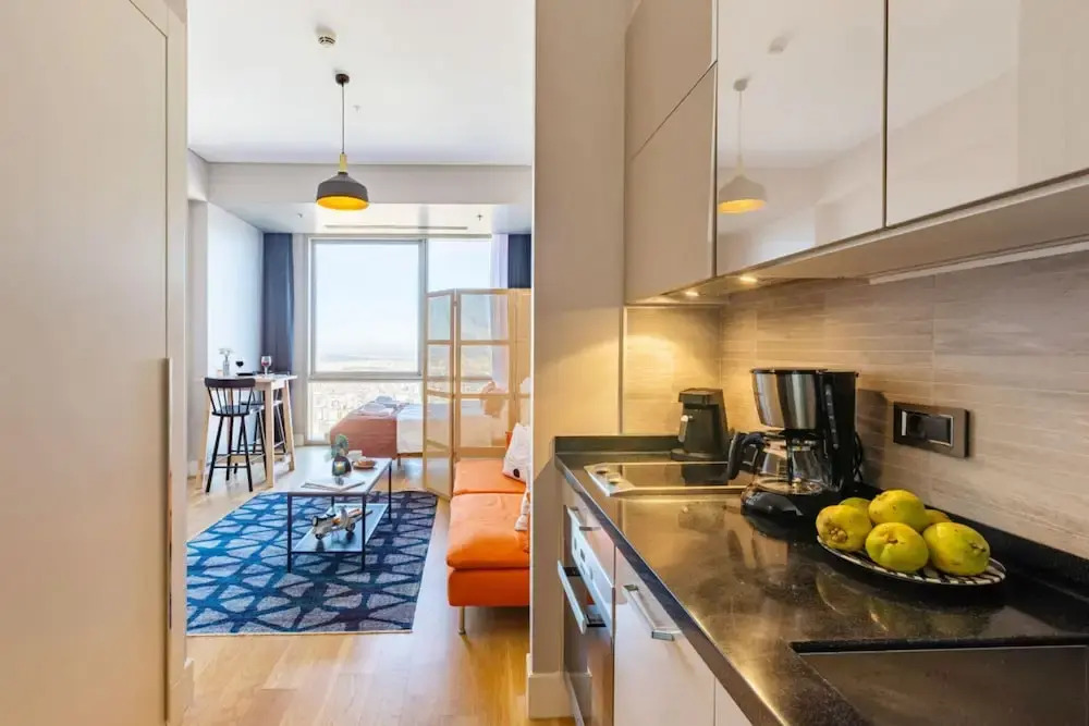 Studio Flat with Panoramic City View in Atasehir