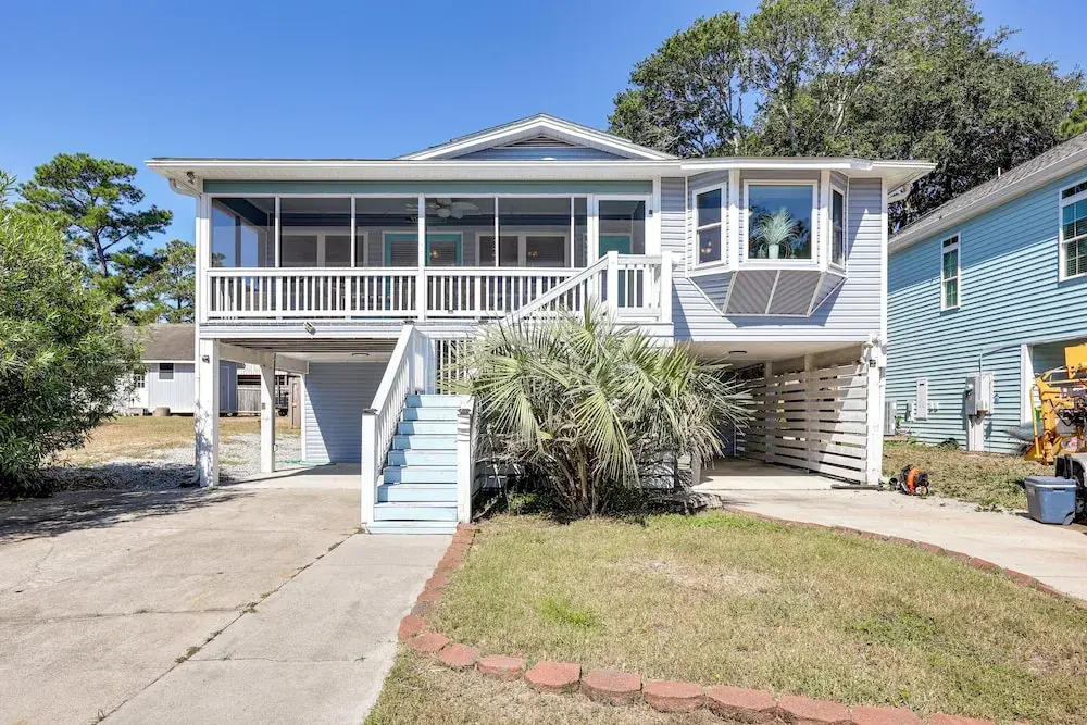 Fenced Yard, 1 Mi to Beach: Oak Island Family Home