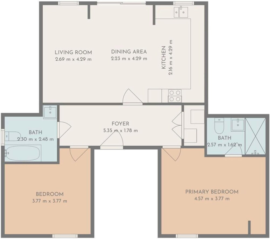 Newly Refurbished 2 bed With Fantastic View
